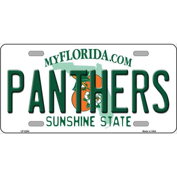 NHL Panthers Fan License Plate Wall Hockey Florida Retro Auto Sign Metal New - Picture 1 of 3